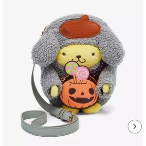 Sanrio Pompompurin Halloween Plush Pumpkin Crossbody Bag